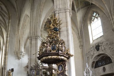 Avrupa. Graz. Avusturya. Cathedral St. Catherine Graz iç görünüm