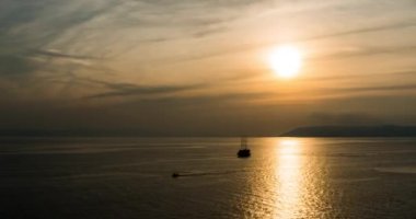 Akdeniz. Gün batımı Hırvatistan denize 4 k