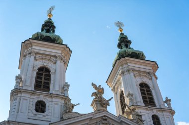 Austria.Graz. kilise Mariahilf ve şehir merkezinde Meydanı