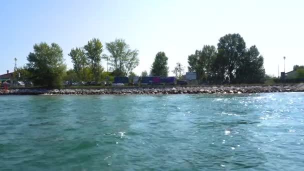 Europa Italien Venedig Bootsfahrt Zur Insel Venedig Mit Dem Boot — Stockvideo