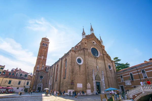 Venedik. İtalya Eylül 2018. Basilica di Santa Maria Gloriosa dei Frari