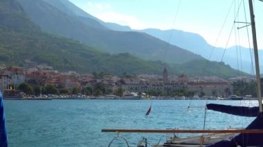 Makar Riviera, Hırvatistan. Makarska eski tarihi merkezi görünümü