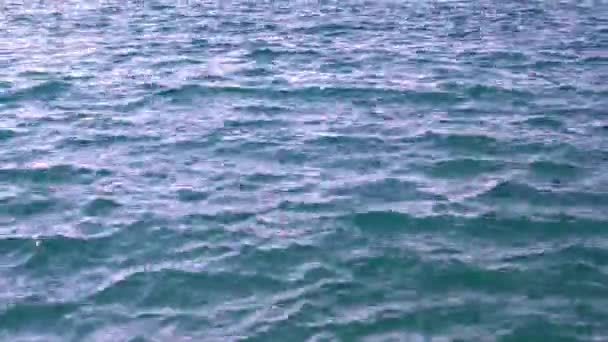 Ondulaciones en la superficie del mar azul — Vídeo de stock