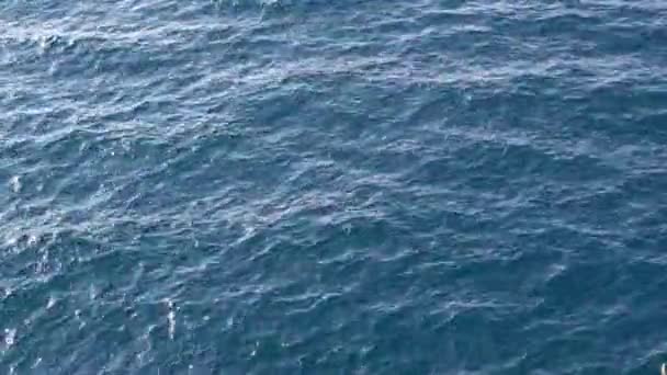 Ondulations sur la surface bleue de la mer — Video