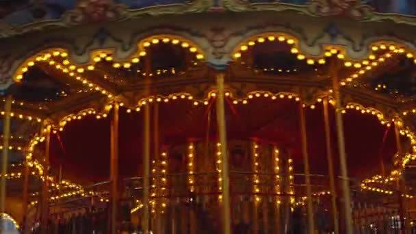 Germany. Berlin December 2018. Christmas carousel at the new years fair — Stock Video