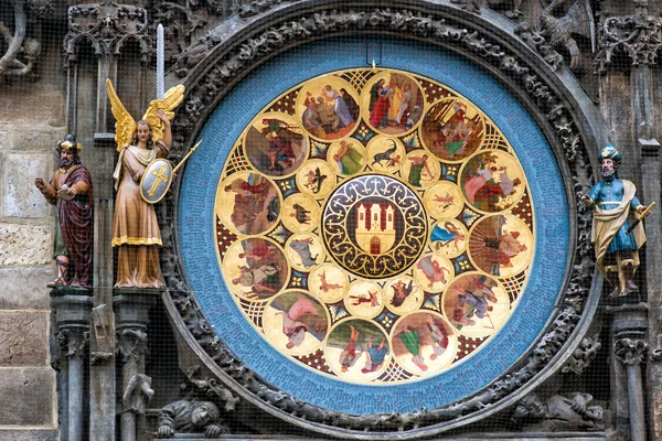 Česká republika. Pražský orloj ve starém městě — Stock fotografie