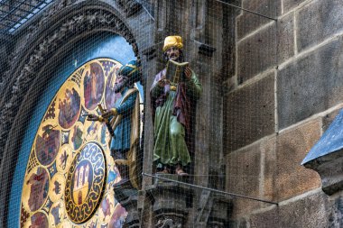 Prag. Çek Cumhuriyeti. Avrupa. Astrolojik eski saat