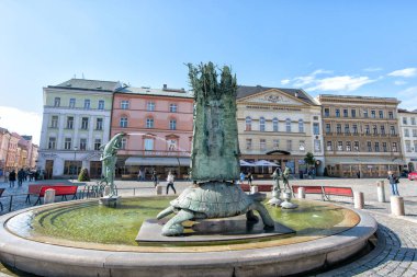 Çek Cumhuriyeti Eylül 2018: Arion çeşme Olomouc, Moravia üst meydanında