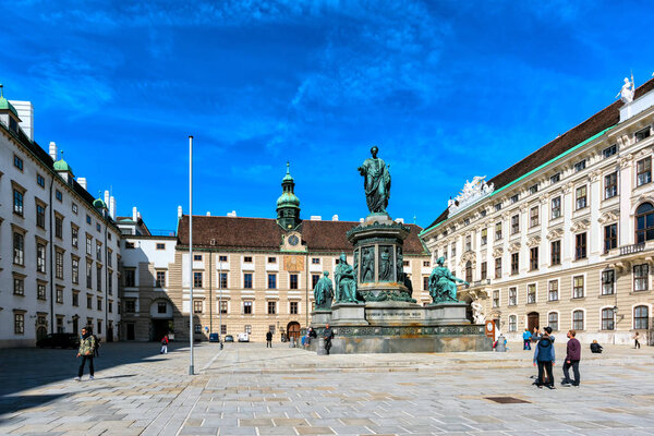 Vienna, Austria, September 2018. Monument to Emperor Franz I, Hofburg.