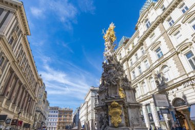 Viyana. Avusturya Eylül 2018. Viyana Graben sokakta veba sütun