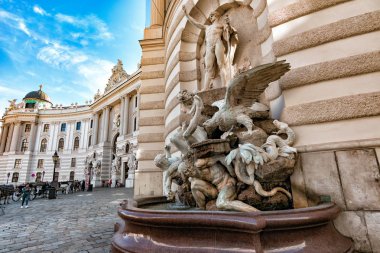 Fountain at the entrance to the Hofburg Palace. Vienna, Austria clipart