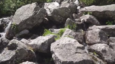 Polonya Tatras dağ şelalesi