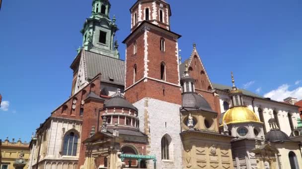 Krakow Wawel kale Kilisesi, Polonya — Stok video