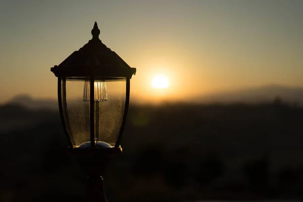 Final Light Sun Falling Mountain Evening Lamp Relex Time — Stock Photo, Image