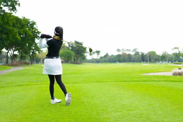 Victoire Dans Golf Accent Féminin Matin — Photo