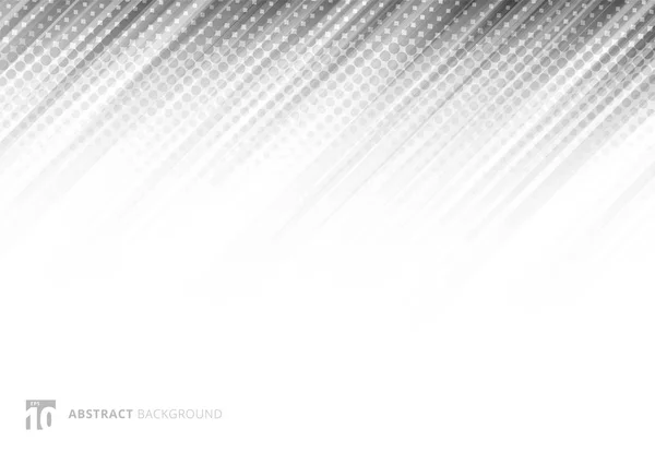 灰色抽象对角线背景技术 半色调在白色背景上 矢量说明 — 图库矢量图片