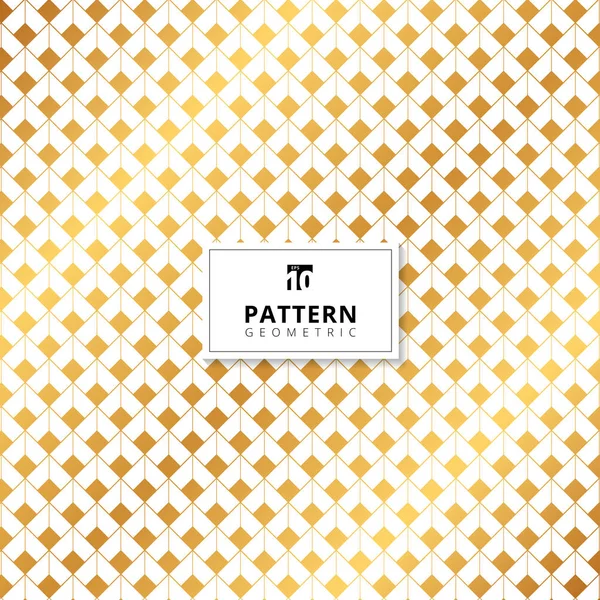 白い背景の上の抽象的な金正方形寸法パターン ベクトル図 — ストックベクタ
