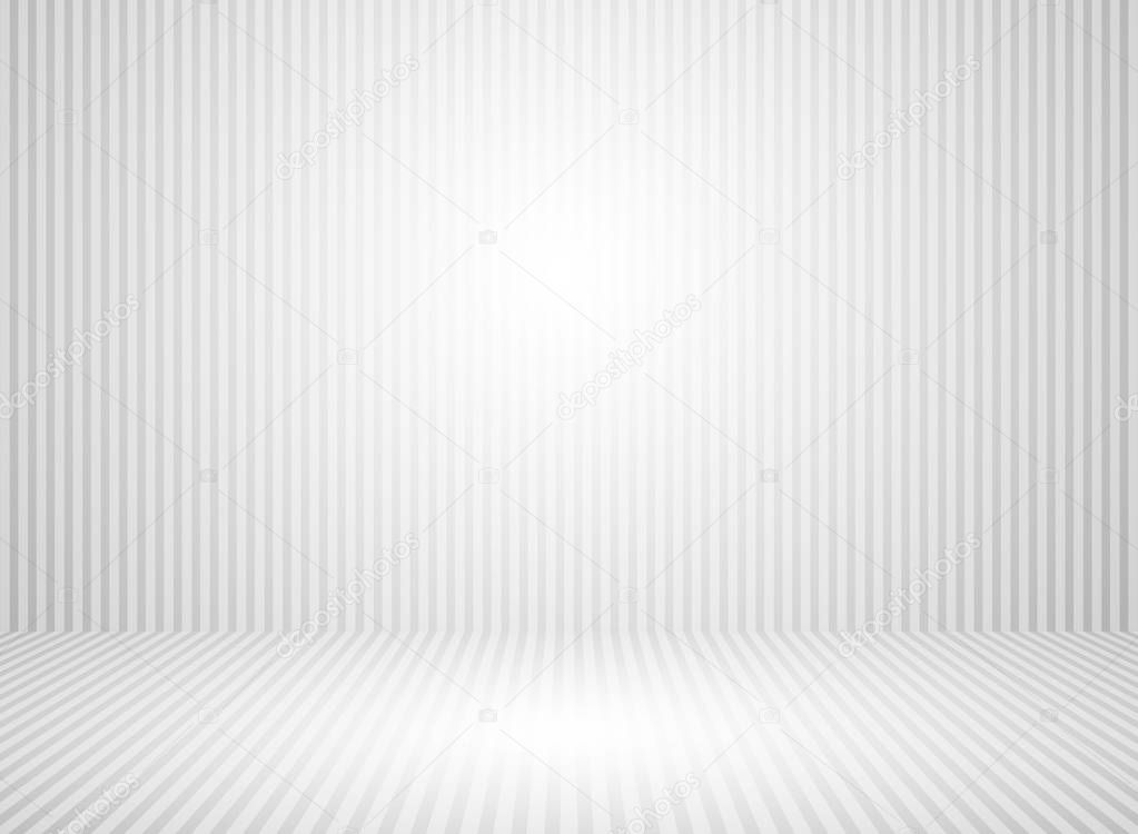 Abstract white and gray wall room background with space platform backdrop gray line. Vector illustration