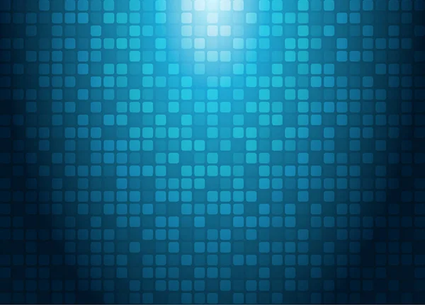照明効果のある抽象技術の概念青の四角形パターン未来的な背景 ベクターイラスト — ストックベクタ