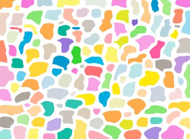 Terrazzo geometrik dokular ve colorfu beyaz zemin üzerine desenli bir paket. Yaratıcı vektör çizim için broşür, poster, zemin, tekstil baskı, döşeme, kapak