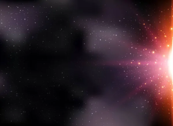 Futurista Abstrato Espaço Universo Infinito Sobre Fundo Violeta Escuro Com — Vetor de Stock
