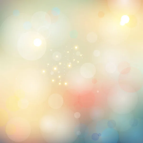 Résumé Flou Bokeh Lumières Fond Couleur Douce Illustration Vectorielle — Image vectorielle