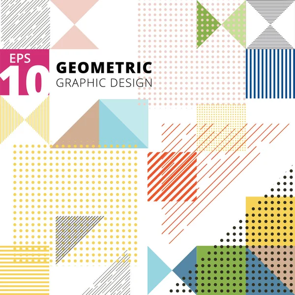 Padrão Geométrico Multicolorido Abstrato Elementos Geométricos Moda Design Moderno Ilustração — Vetor de Stock