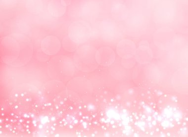 Soyut pembe bulanık ışık arkaplanı Bokeh ve sim efektli. Vektör illüstrasyonu