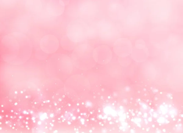 Abstract Pink Blurred Light Background Bokeh Glitter Effect Vector Illustration — Stock Vector