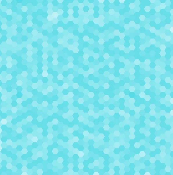Abstrakt Blått Sexkantigt Mönster Geometrisk Mosaik Bakgrund Med Hexagon Element — Stock vektor