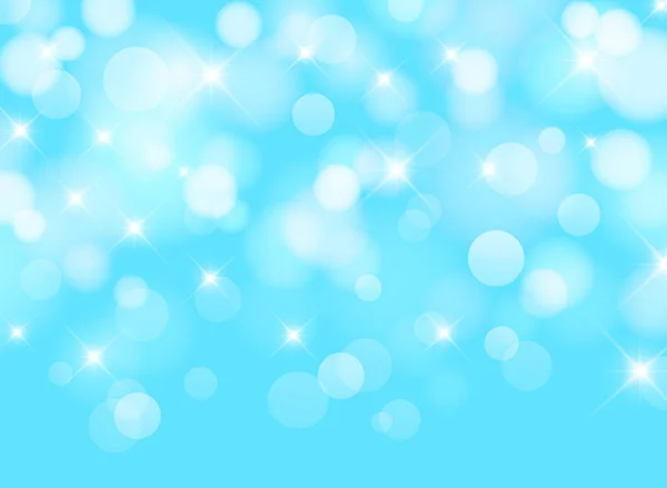 Fondo Cielo Azul Borroso Abstracto Con Efecto Iluminación Bokeh Ilustración — Vector de stock