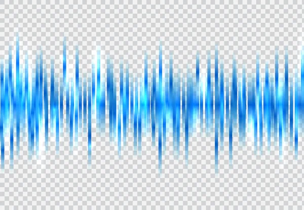 在可调背景上发光的蓝色声波模式元素 技术数字均衡器 矢量说明 — 图库矢量图片