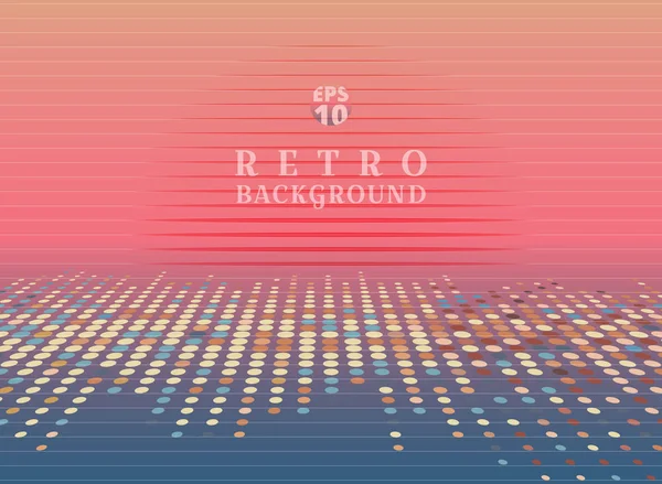 Bilim kurgu-fütürist soyut 80 'lerin Retro Neon gradyan arkaplanı ve ufukta grafik güneşi. Vektör illüstrasyonu