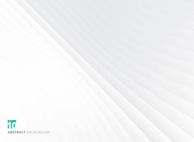 Soyut geometrik perspektif çizgileri köşegen beyaz ve gri renk arkaplanı. vektör illüstrasyonu