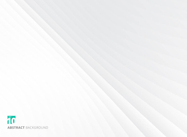 Abstract geometric perspective lines diagonal white and gray gradient color background. vector illustration