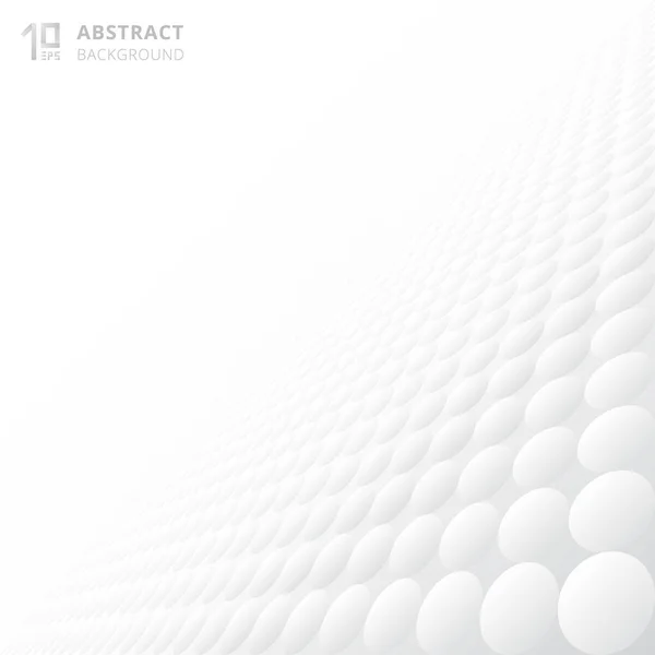 Abstrait Cercles Motif Texture Répétant Dégradé Blanc Gris Perspective Arrière — Image vectorielle