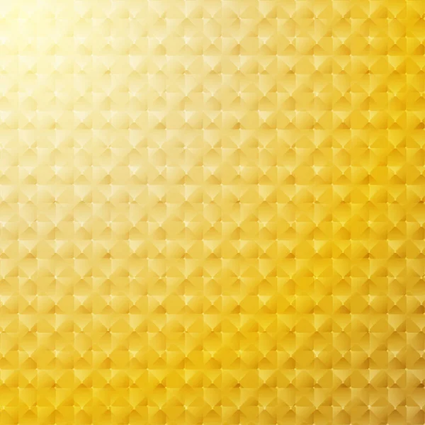 概要3D幾何学的グリッドパターンの金の背景と質感 ベクターイラスト — ストックベクタ
