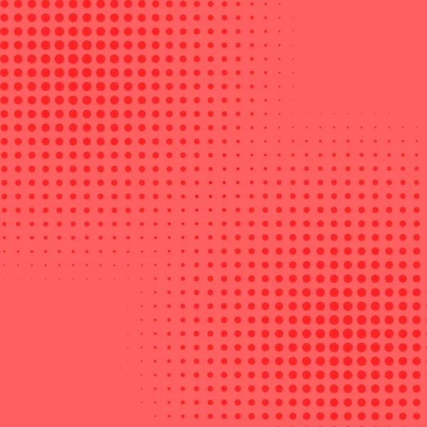 Soyut noktalar deseni ya da sarı arkaplandaki yarım ton. Retro çizgi film. Yaşayan mercan rengi 2019. Vektör illüstrasyonu