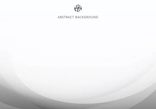 Plantilla de curva de luz blanca y gris elegante abstracta en ba blanca — Vector de stock