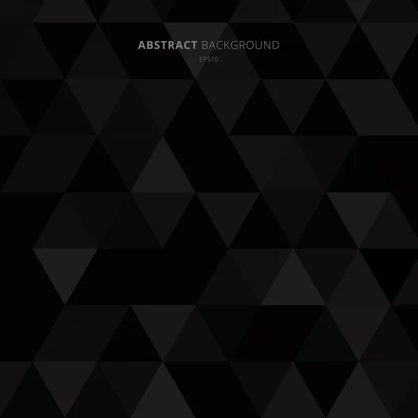 Abstrakte schwarze Dreiecke Muster auf dunklem Hintergrund minimalen Stil — Stockvektor