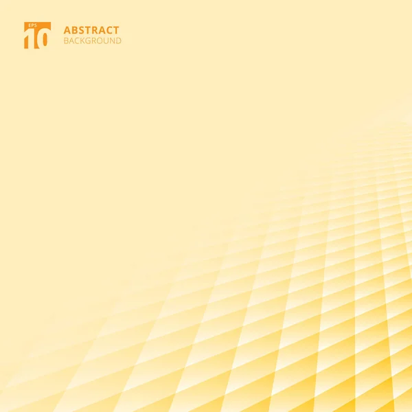 Abstrakte Quadrate Muster geometrische gelbe und weiße Farbe perspe — Stockvektor