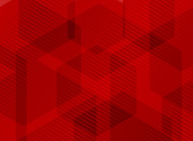 Stri ile kırmızı arka plan örtüşen soyut geometrik altıgenler