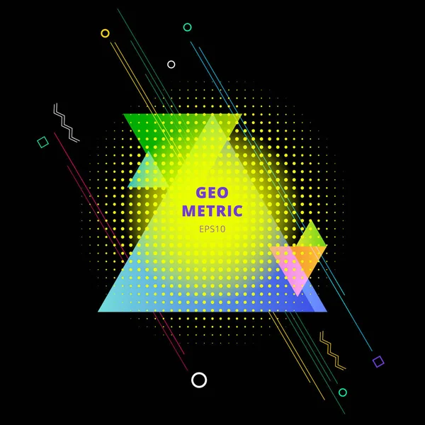 Absztrakt színes geometriai háromszögek összetétele az elem h — Stock Vector