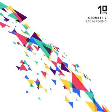 Soyut eleman renkli ve yaratıcı modern geometrik overlapp