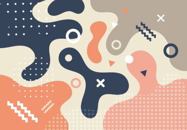 Soyut geometrik şekil ler ve formlar moda moda memphis tarzı