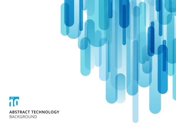 Tecnologia astratta sovrapposizione verticale forma geometrica arrotondata — Vettoriale Stock