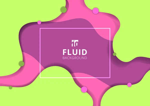 Abstrakt Fluid dynamisk stil banner webbdesign grön och rosa br — Stock vektor