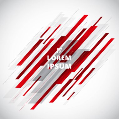 Çapraz olarak teknoloji geometrik kırmızı renk parlak hareket soyut 