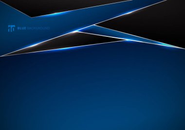 şablon metalik mavi ve siyah çerçeve düzeni tasarım teknolojisi 