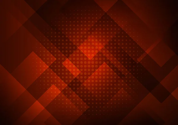 Абстрактний Червоний Фон Геометричним Шаром Квадратних Форм Прозорому Дизайні Напівтоном — стоковий вектор
